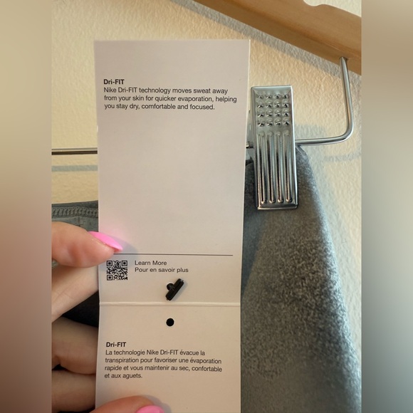 Nike One Dri-Fit Grey White High Rise Full Length Leggings Size Small NWT - Picture 8 of 11